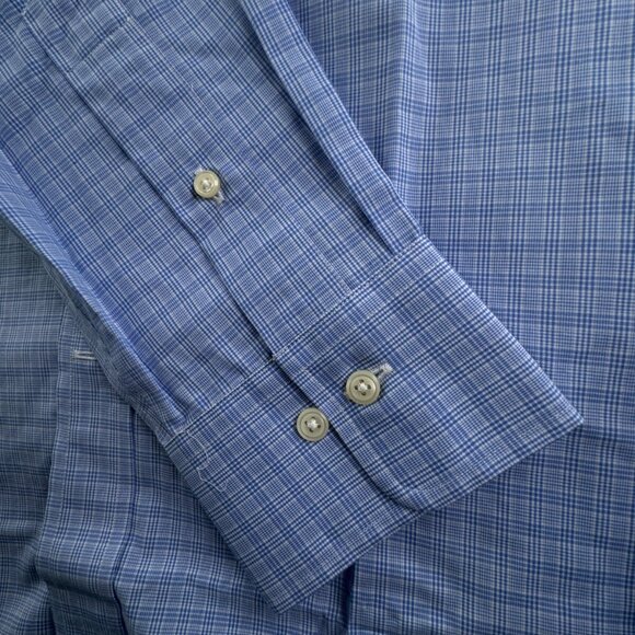 NWT Polo Ralph Lauren Men EASY CARE Button Up Shirt BLUE WHITE 16 34/35 Adult - Picture 13 of 15